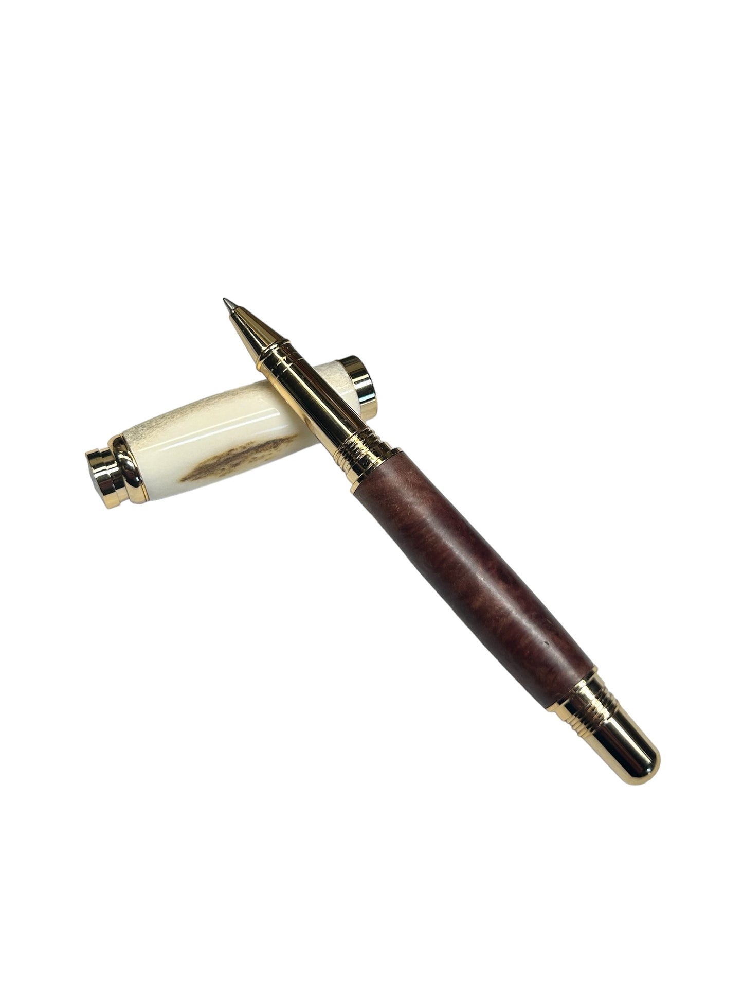 Bayur Burl/Deer Antler Rollerball